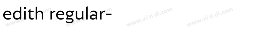 edith regular字体转换